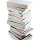 pile of books clipping path